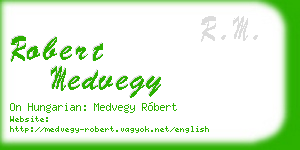robert medvegy business card